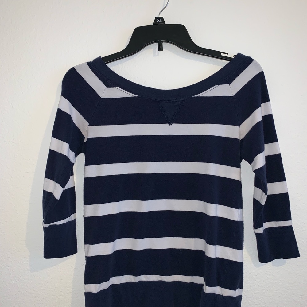Navy and white shirt